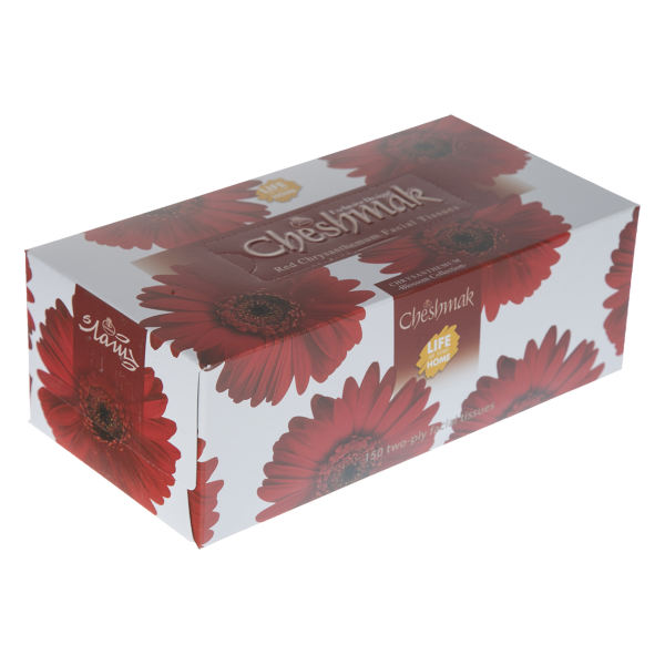 دستمال کاغذی 150 برگ چشمک مدل Red Chrysanthemum 56